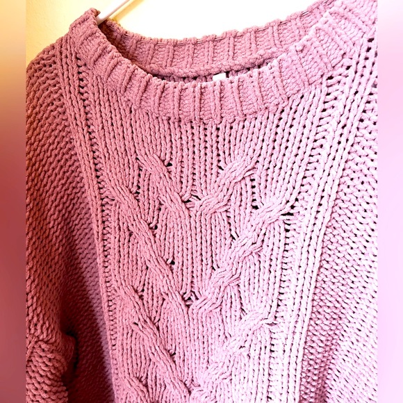 LA Hearts Chunky Pale Pink Sweater, Size Large - Picture 2 of 6